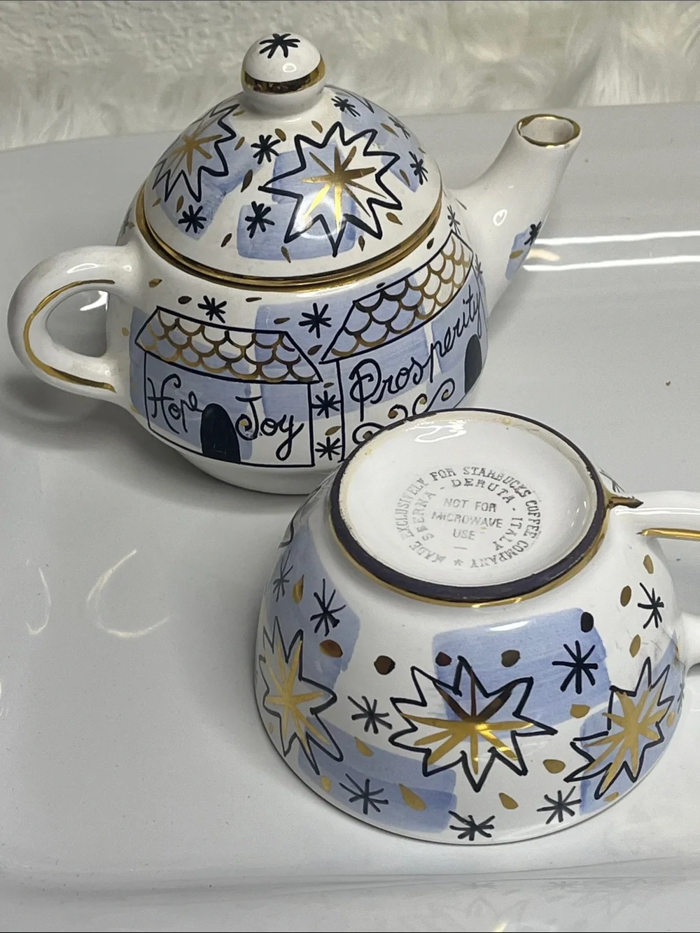 Starbucks Vintage 1998 "Tea for One" hand-painted from Italy - Picture 3 of 6